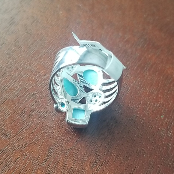 Larimar & Neon Apatite ring NWT - Picture 5 of 7